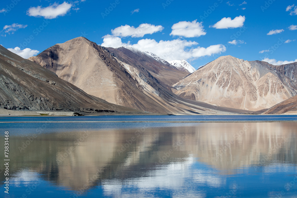 Pangong Lake in Himalayas, Ladakh, India