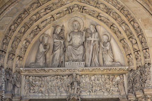 Paris - Last Judgment Tympanum of the Sainte Chapelle photo