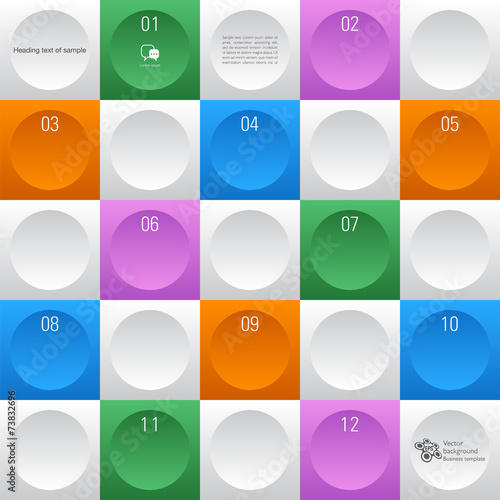 Infographics Vector Background Grid Layout