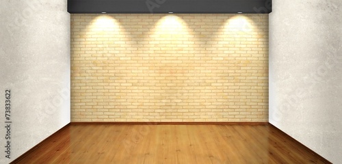 Empty room with lights