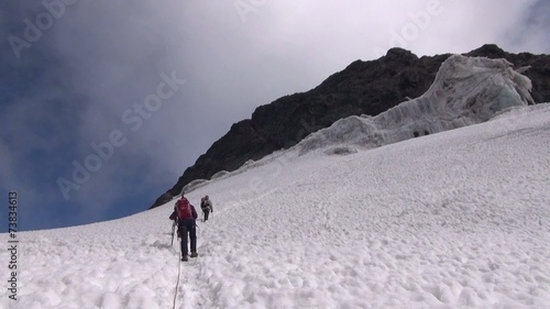 People ascending to the summit of Mount Rwenzori photo