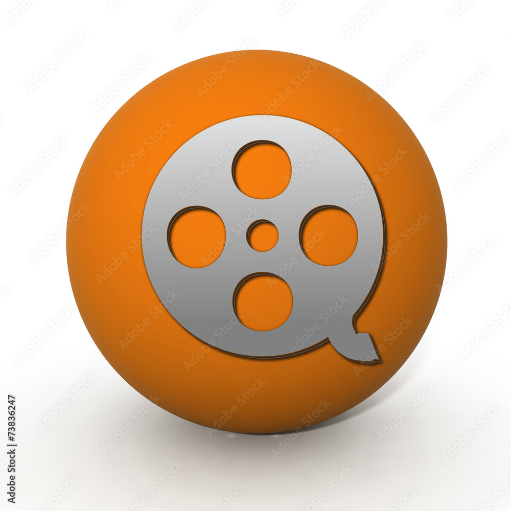 film circular icon on white background film circular icon on white background