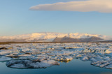 Jokulsarlon ice lagoon at sunrise