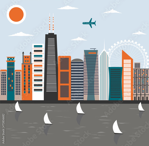 Modern city.