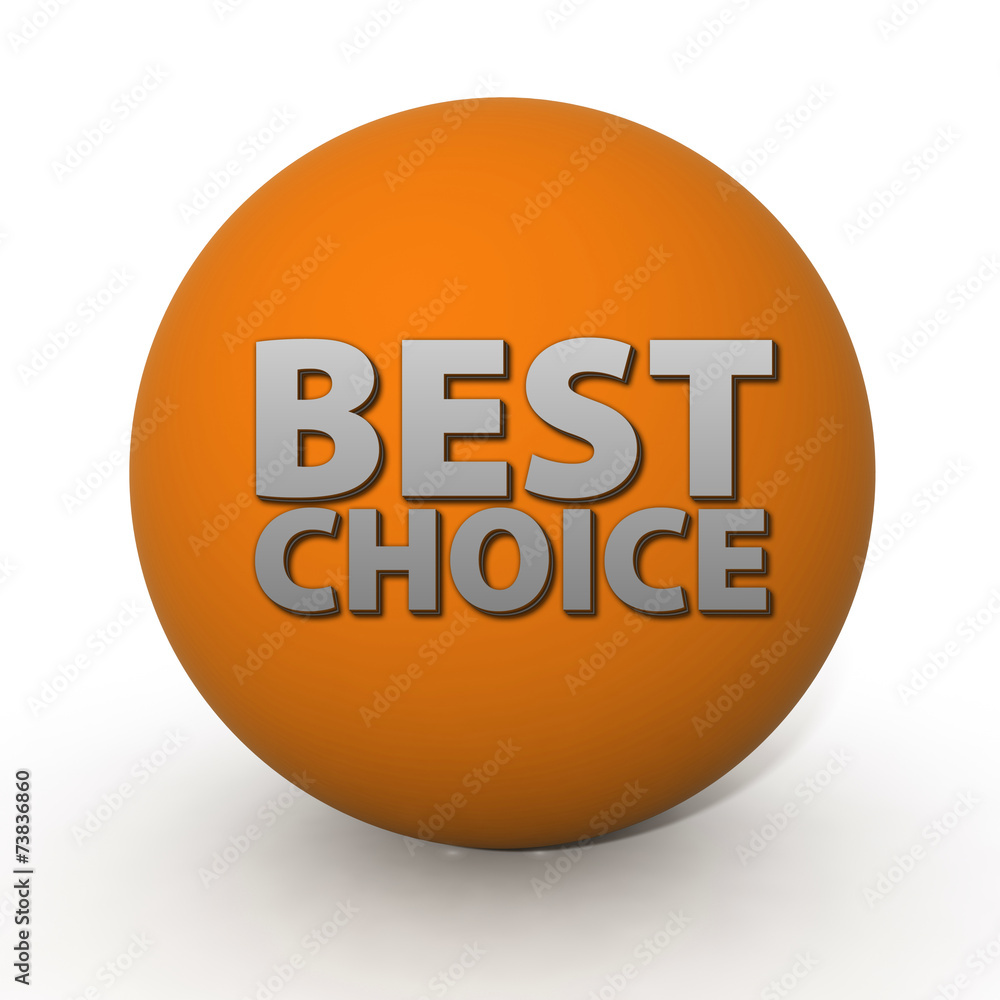 Best choice circular icon on white background