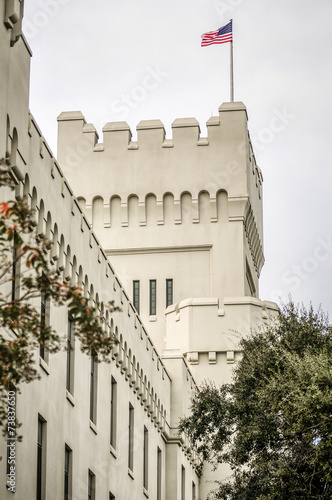 The old Citadel capus buildings in Charleston south carolina photo