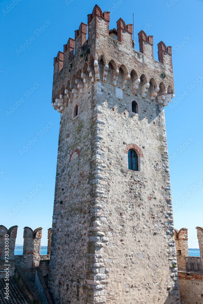 Castello Scaligero, built in XIV century, Lake Garda, Sirmione,