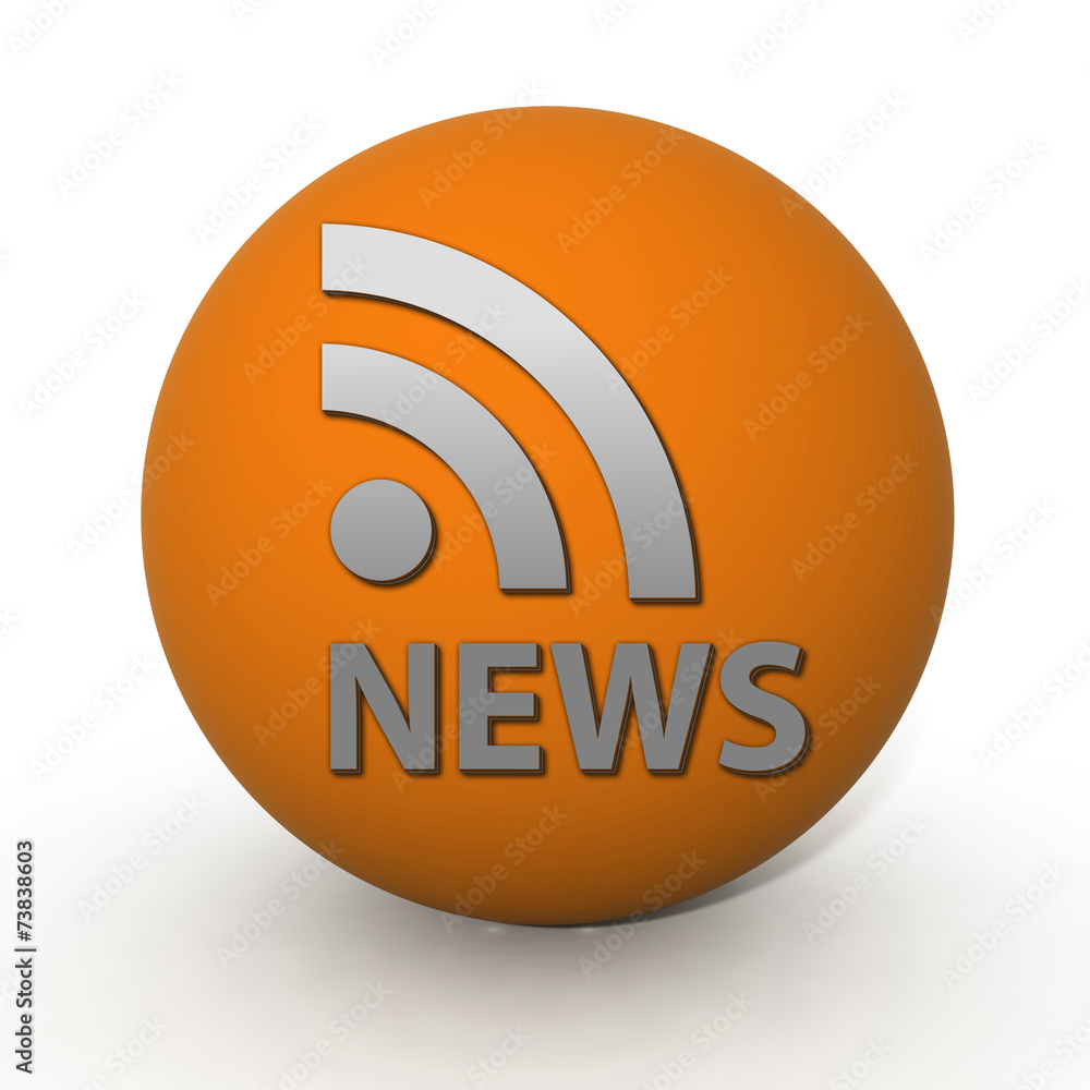 News circular icon on white background News circular icon on white background