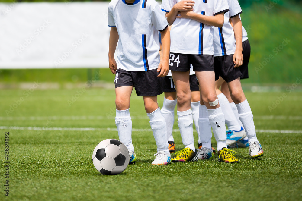 Obraz premium Football match for children. Training and football soccer tourna