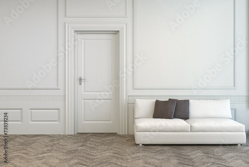 White Couch Near Single White Door © XtravaganT
