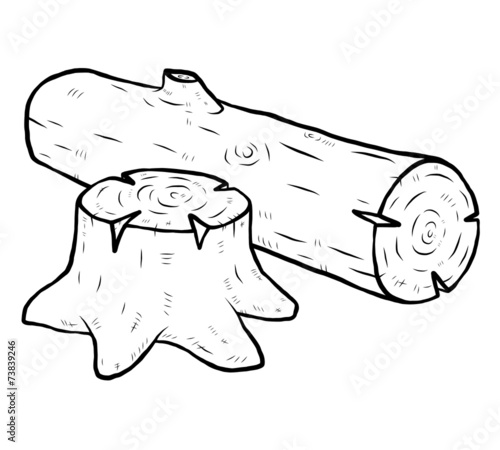 tree stump and timber