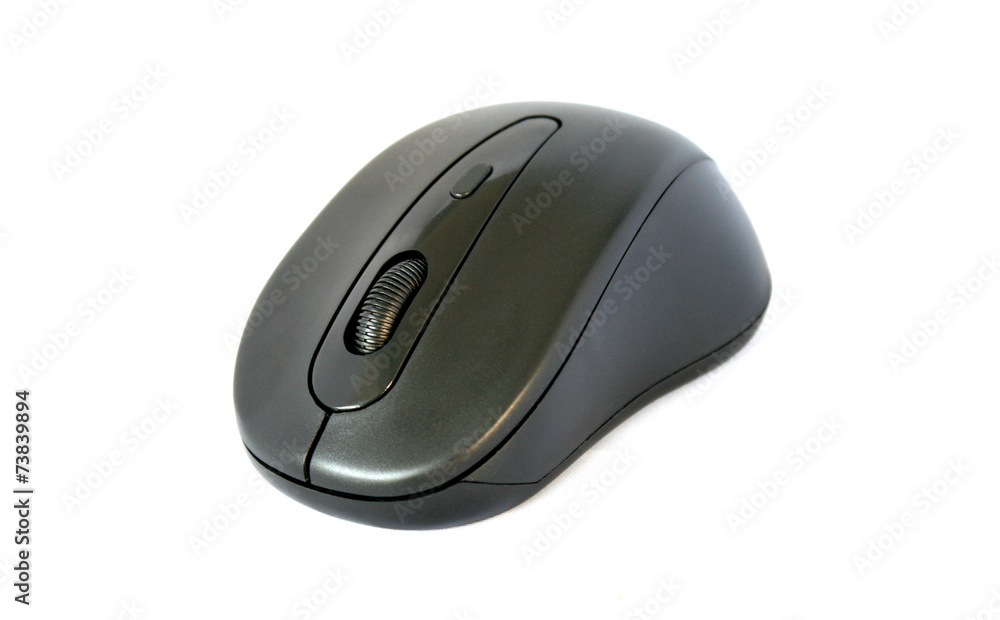 computer mouse isolated on white grey horizontal side view computer mouse isolated on white grey horizontal side view
