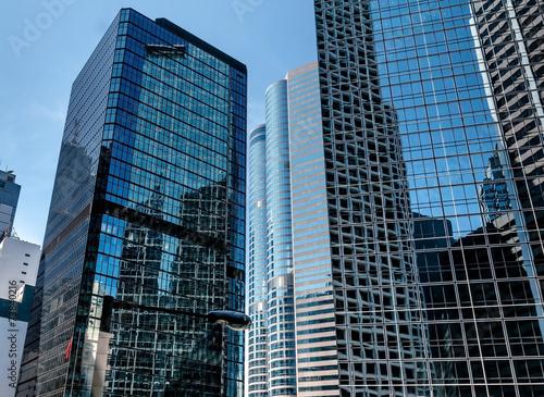 Office building on blue sky