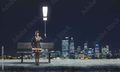 Businesswoman with book