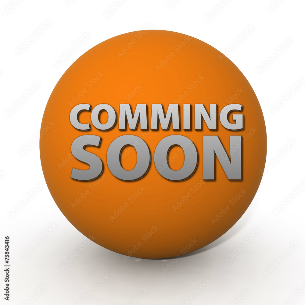 Coming soon circular icon on white background Coming soon circular icon on white background