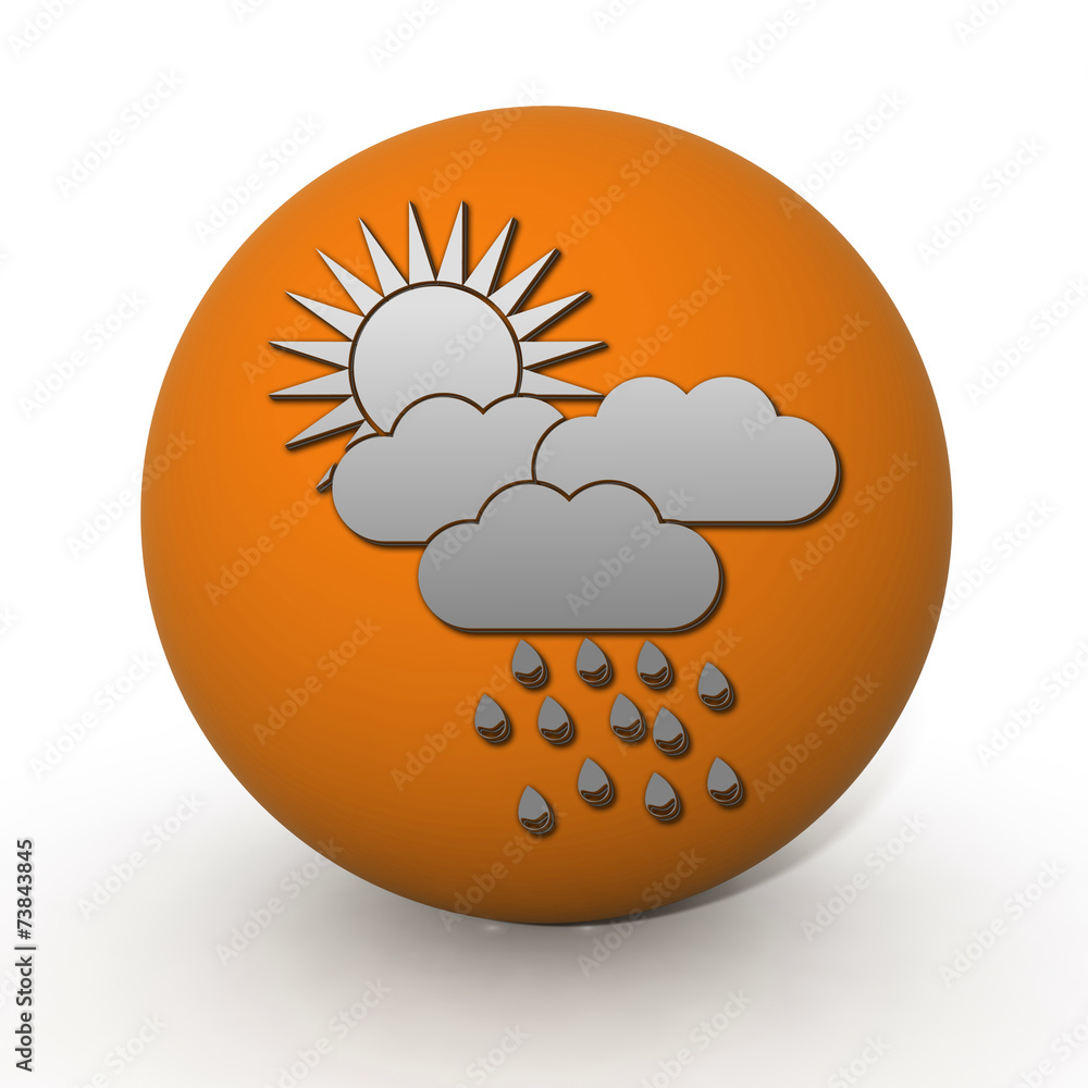 Rain circular icon on white background Rain circular icon on white background