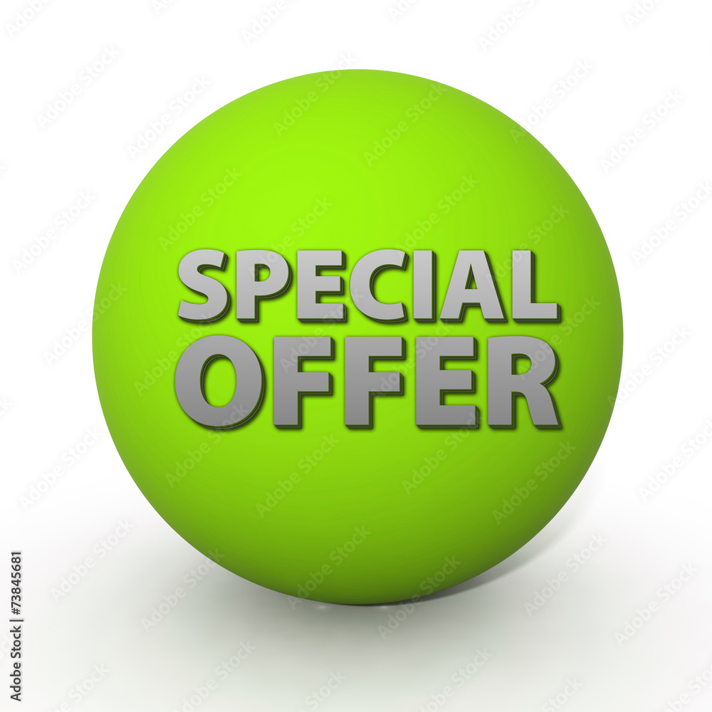 Special offer circular icon on white background