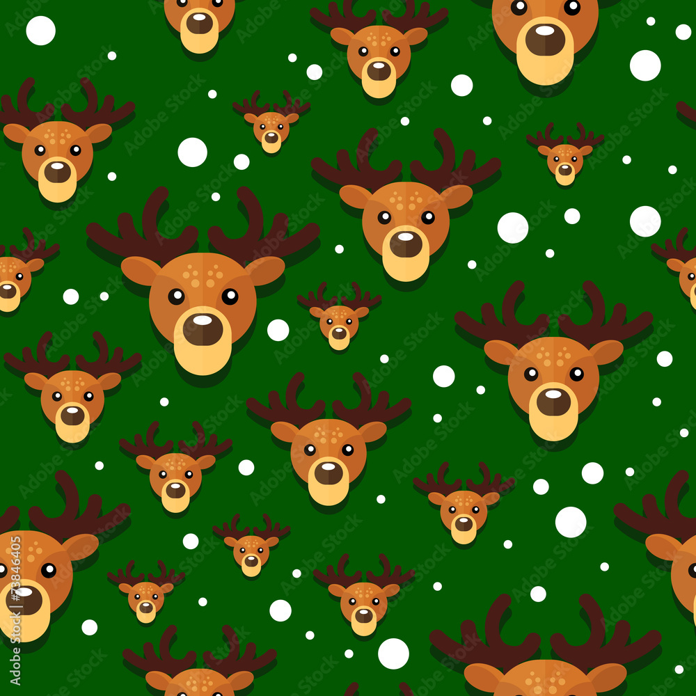 DeerXmasPatternBackgroundVectorGreen DeerXmasPatternBackgroundVectorGreen