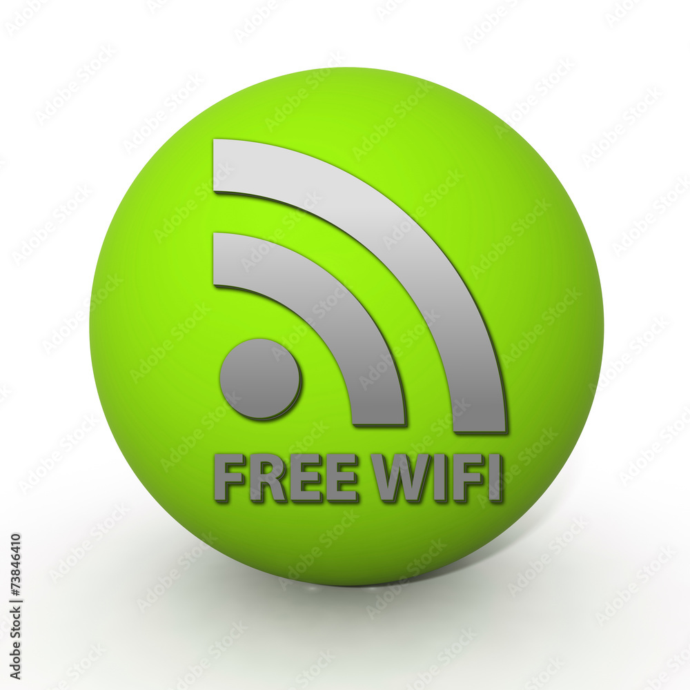 Free wifi circular icon on white background Free wifi circular icon on white background