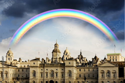 London Westminster City mit Regenbogen