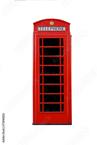 London Rote Telefonzelle, Isoliert