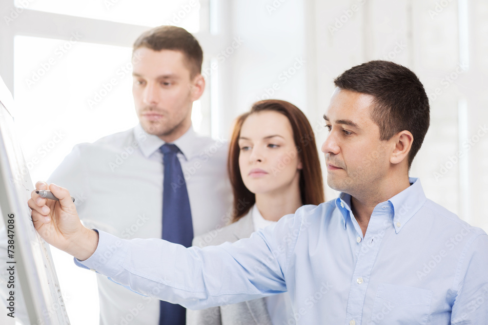 business team discussing something in office business team discussing something in office