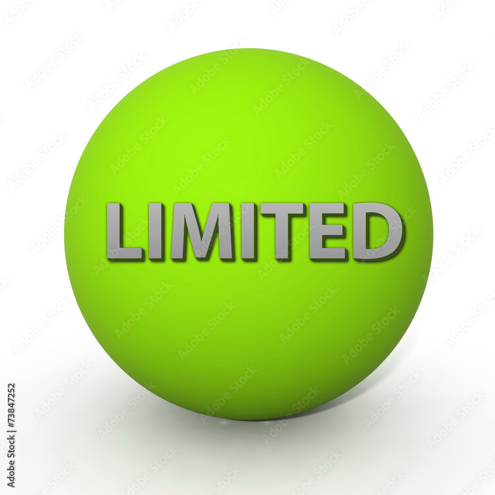 Limited circular icon on white background Limited circular icon on white background
