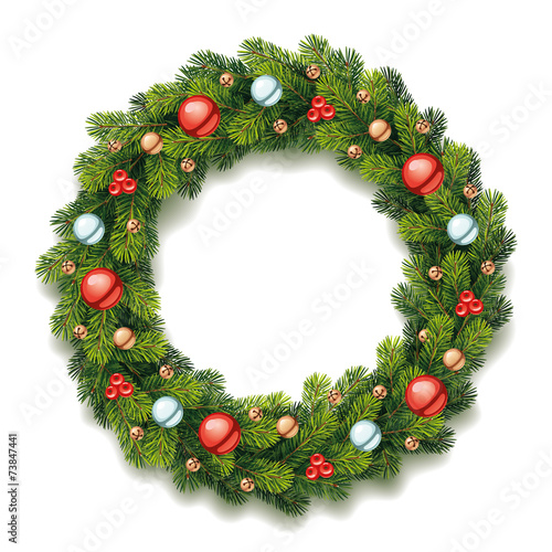 Detailed Christmas Wreath Card