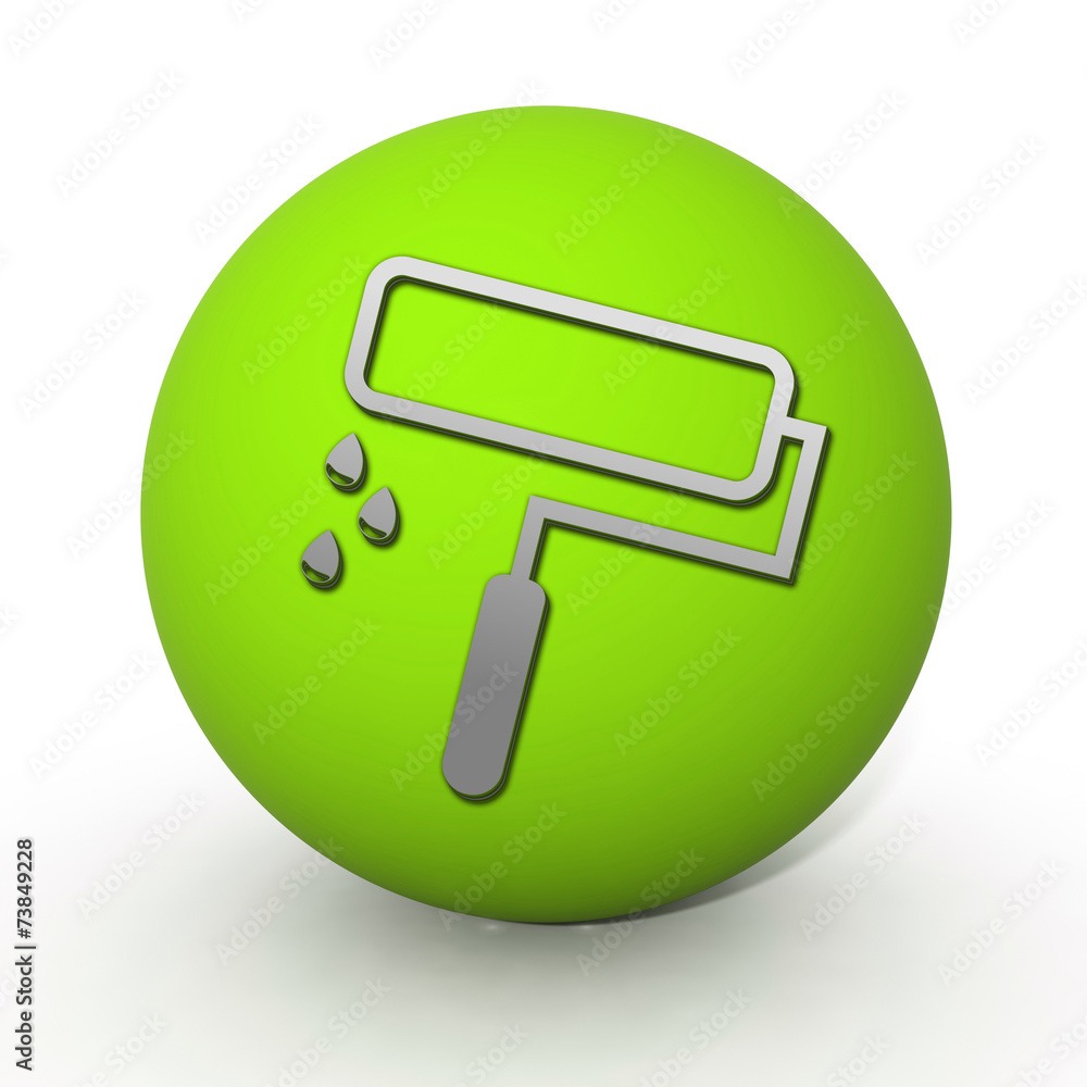 Paint circular icon on white background Paint circular icon on white background