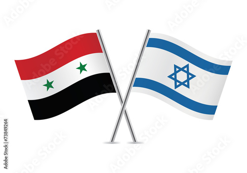 Israel and Syrian flags. Vector illustration. Free Download Israel and Syrian flags. Vector illustration. - GFXLoad