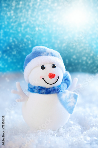 Cute snowman .Christmas toy.Christmas card. © ulchik74