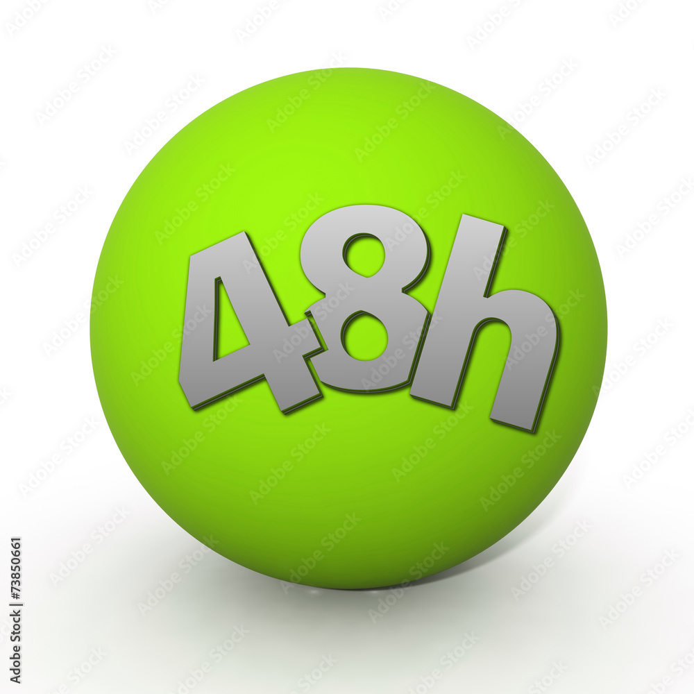 48 hours circular icon on white background 48 hours circular icon on white background