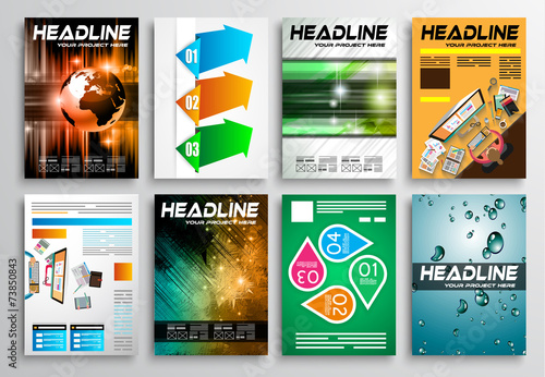 Set of Flyer Design, Infographic layout. Brochure Designs