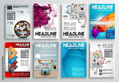 Set of Flyer Design, Infographic layout. Brochure Designs