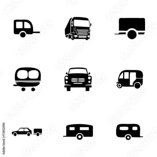 Vector trailer icon set