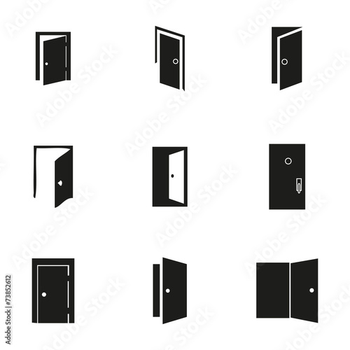 Vector door icon set