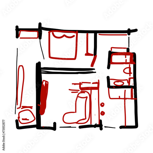 House plan, doodle for your design