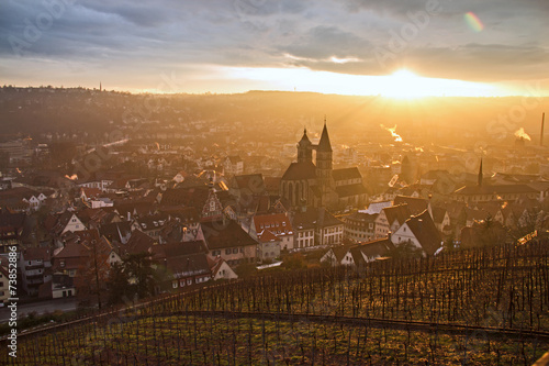 Fotografie Stadt Esslingen im Sonnenuntergang