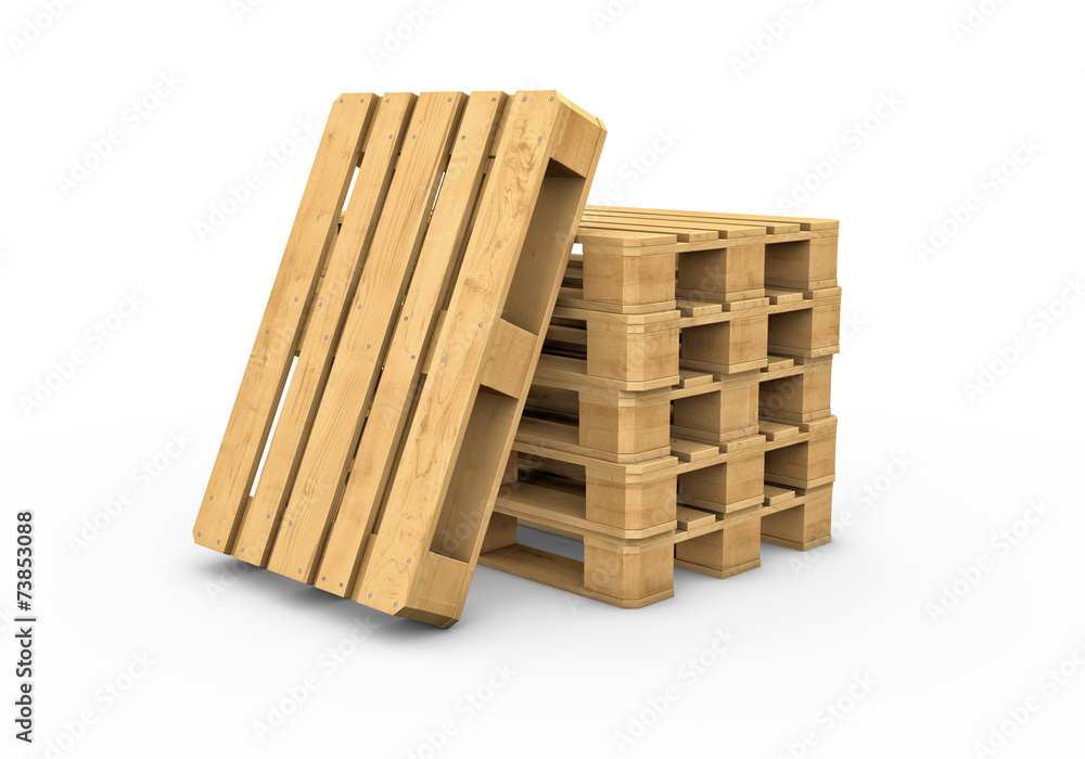 Wooden pallet isolated on white background Wooden pallet isolated on white background