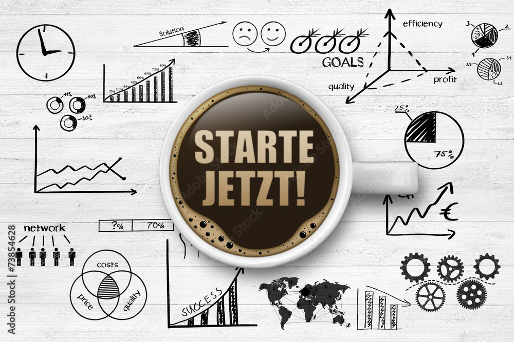 Fototapeta premium Starte Jetzt!