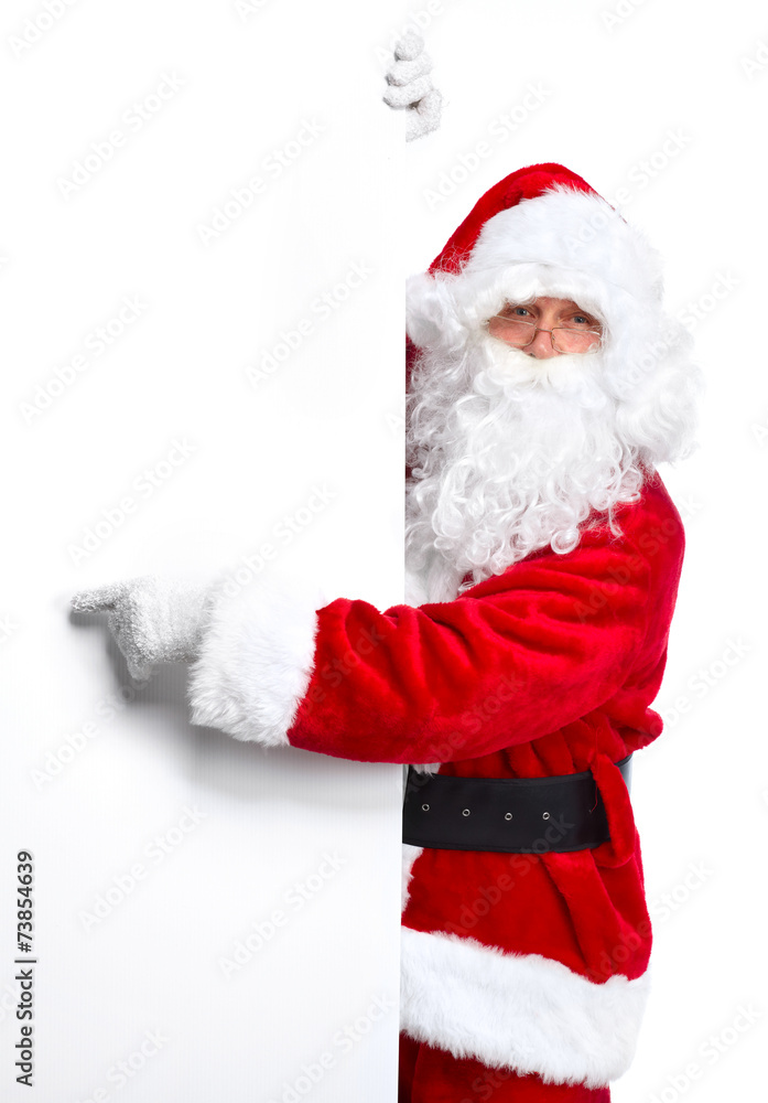 Santa Claus with banner Santa Claus with banner