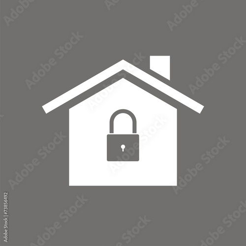 Icono casa segura candado FO