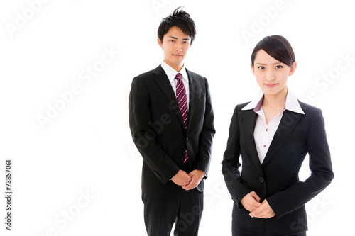 businessperson working image on white background