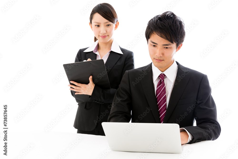 businessperson working image on white background businessperson working image on white background