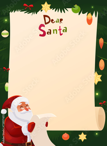 christmas wish list design blank