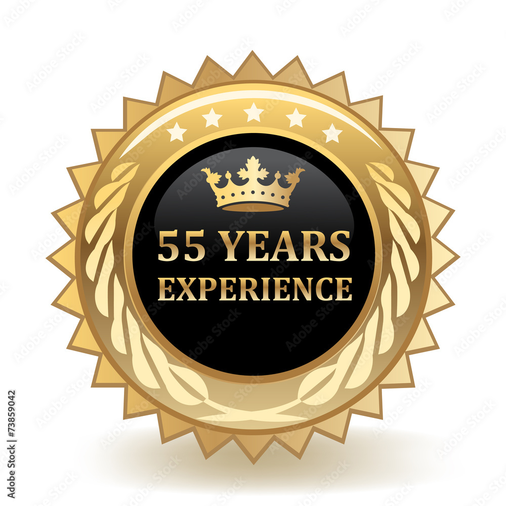 Fifty Five Years Experience Badge Fifty Five Years Experience Badge