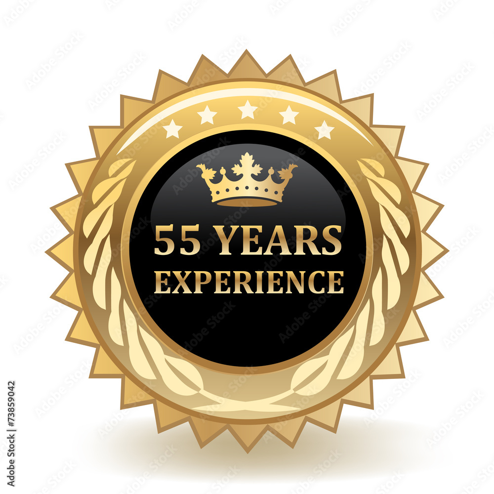 Fifty Five Years Experience Badge