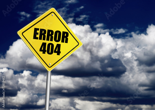 Error 404 sign