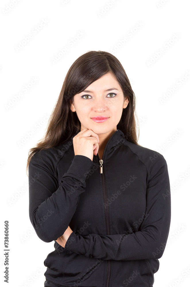 portrait of beautiful young brunette girl posing portrait of beautiful young brunette girl posing