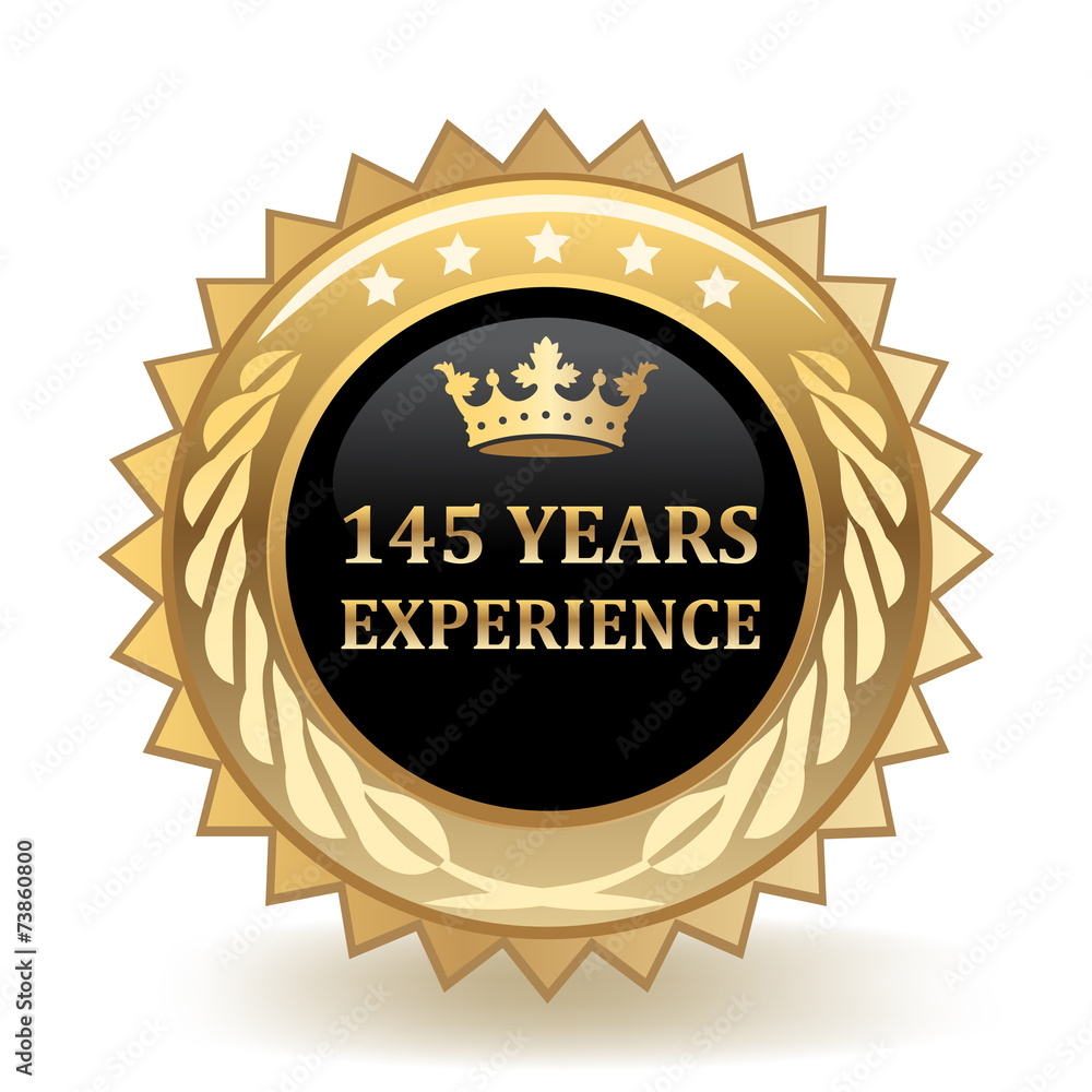 Hundred And Forty Five Years Experience Badge Hundred And Forty Five Years Experience Badge